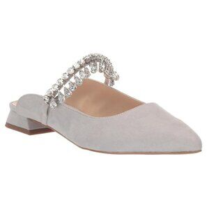 EVANS Women's Strappy Point Mule, Grey, 11 wide